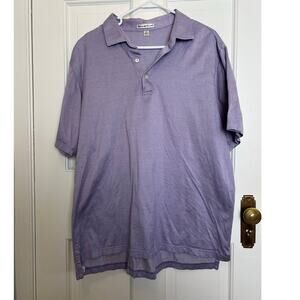 Peter Millar Collection Men's XL Polo Purple T Shirt Short Sleeve Golf Cotton